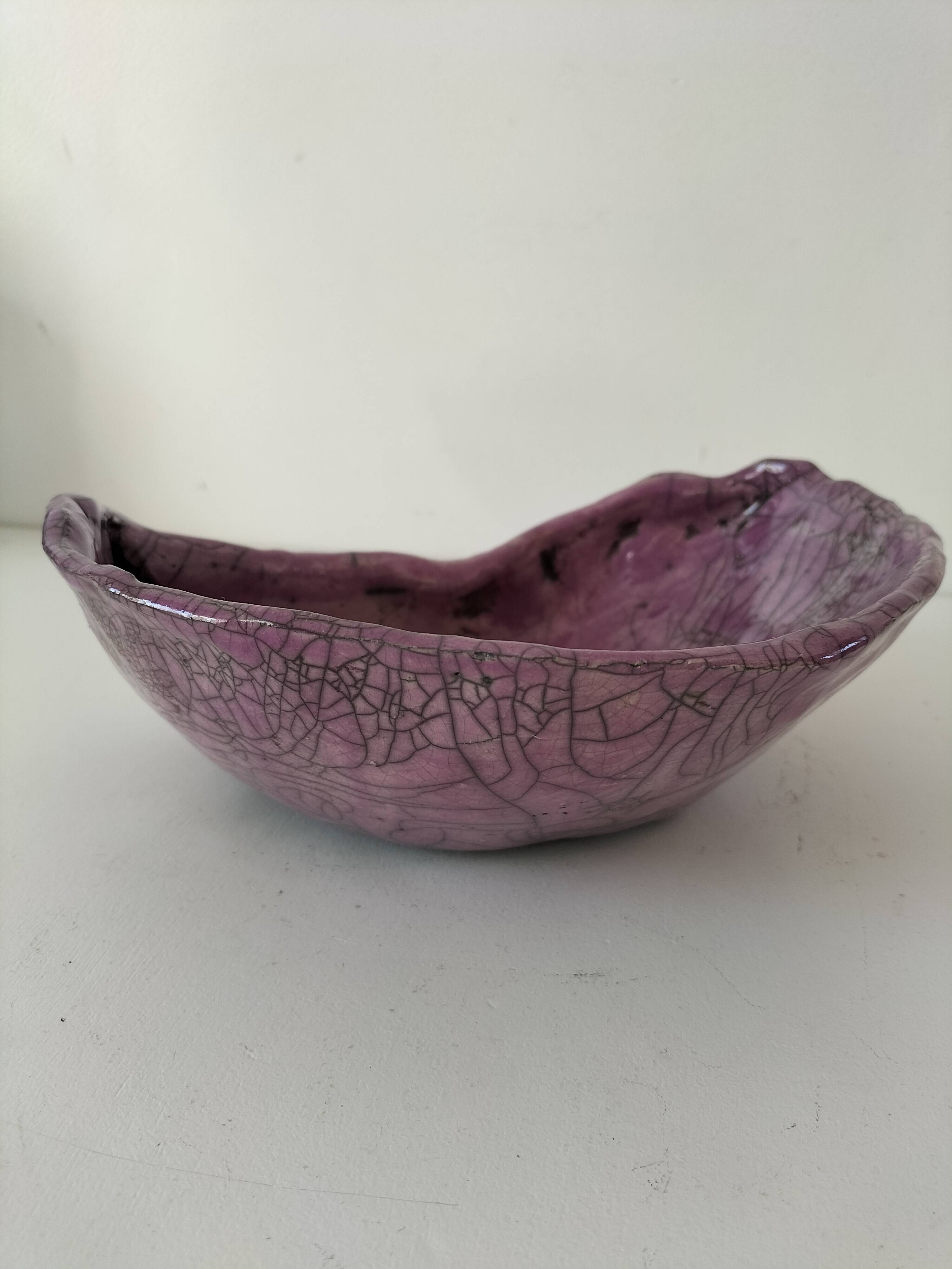 Raku style handcrafted ceramic cup