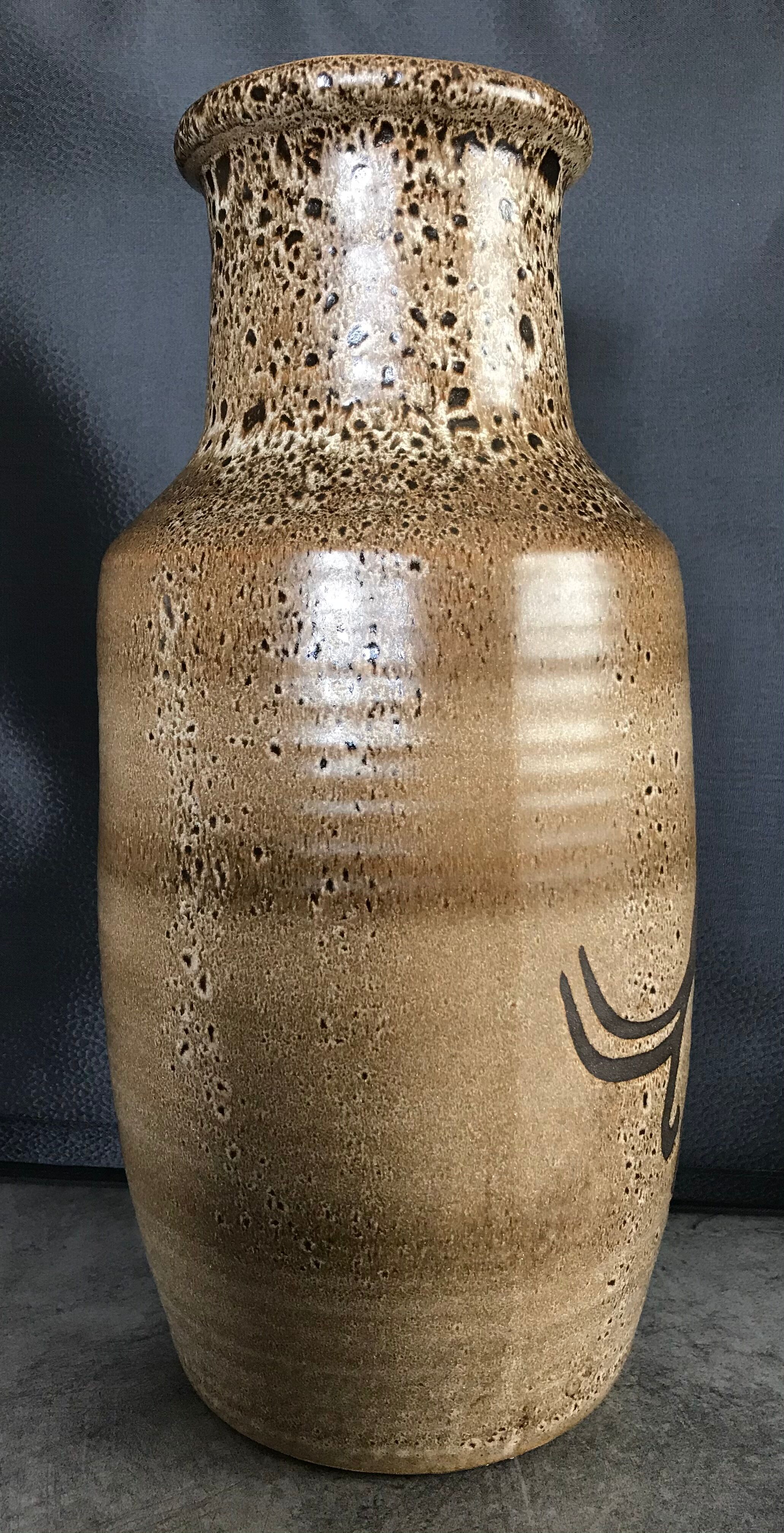 Vase in ceramic rock effect of saint clement mammouth 38 cm decoration