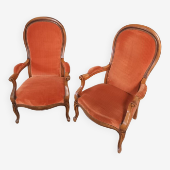 Deux fauteuils type Voltaire