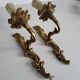 Antique Pair of Louis XV Style Gilt Metal Wall Sconces