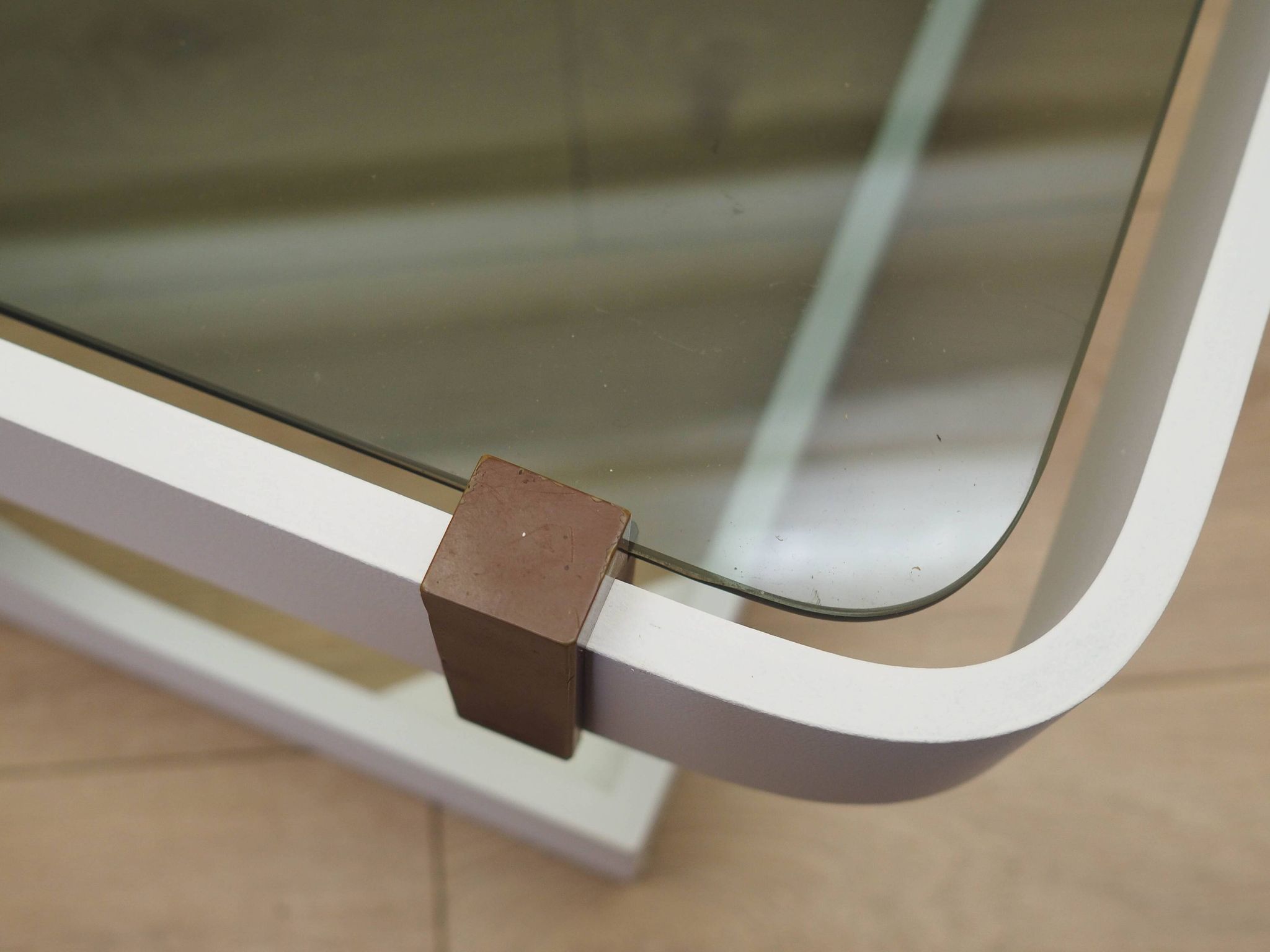 Glass coffee table, Italian design, 1970s, manufactured in Italy