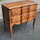 Louis XV console commode in solid wood, bow-shaped from the 19th century.