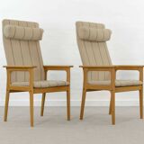Pair of danish highback chairs by domus danica