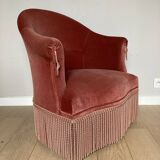 Velvet toad armchair