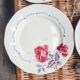 Lot de 4 assiettes plates "boulogne" Digoin Sarreguemines
