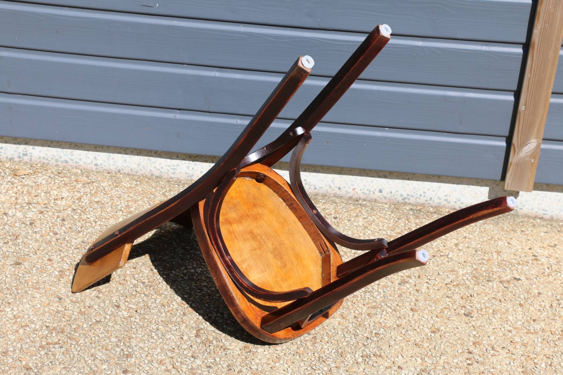 3 Baumann chairs with wide backs No. 30, dark beech