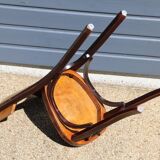 3 Baumann chairs with wide backs No. 30, dark beech