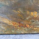 Paysage ochre et brun, huile sur toile signé