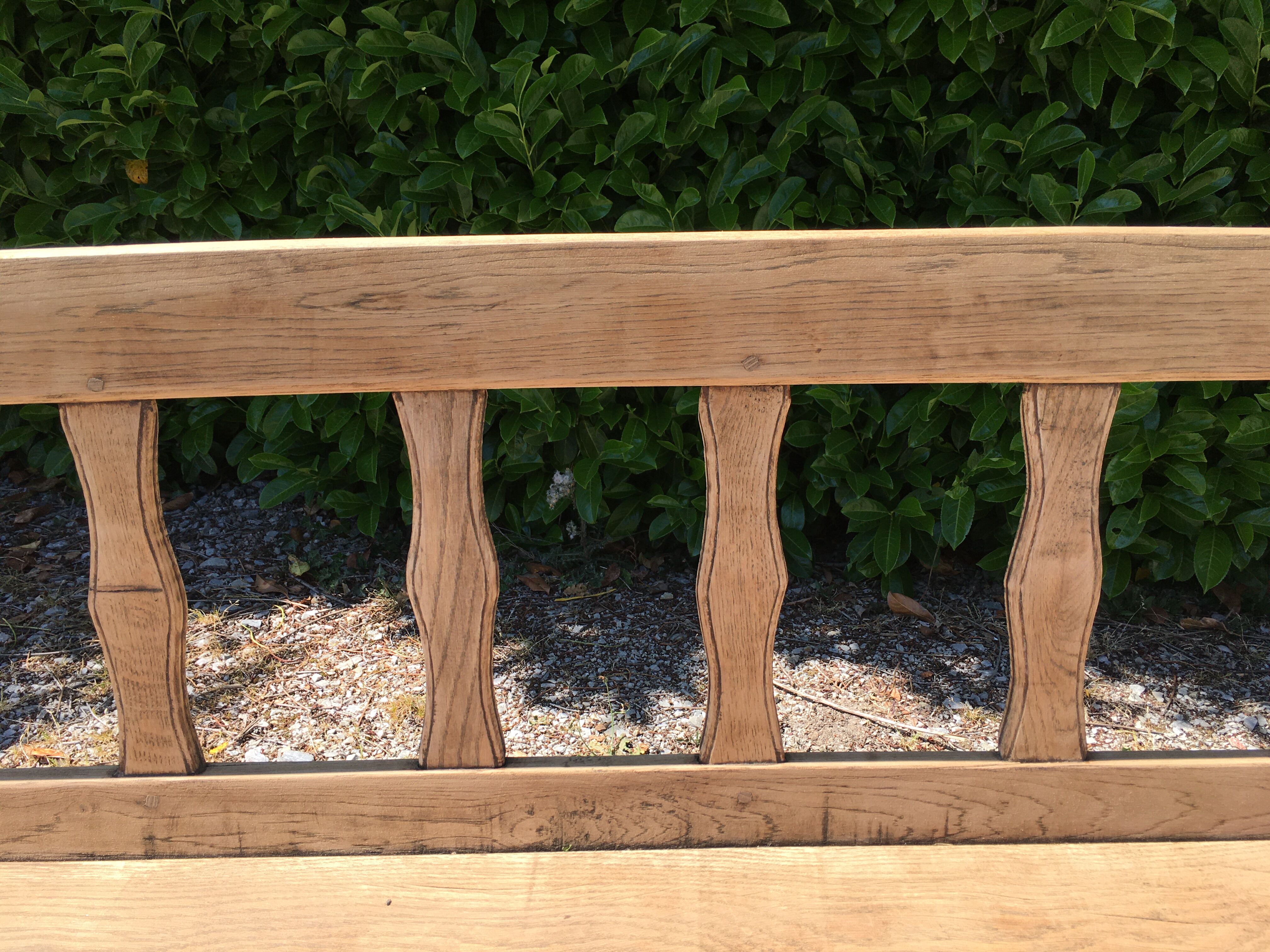 19th 10th wood oak back bench