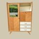 Secrétaire scriban armoire penderie vintage
