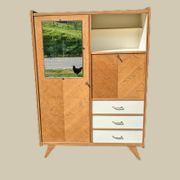 Secrétaire scriban armoire penderie vintage