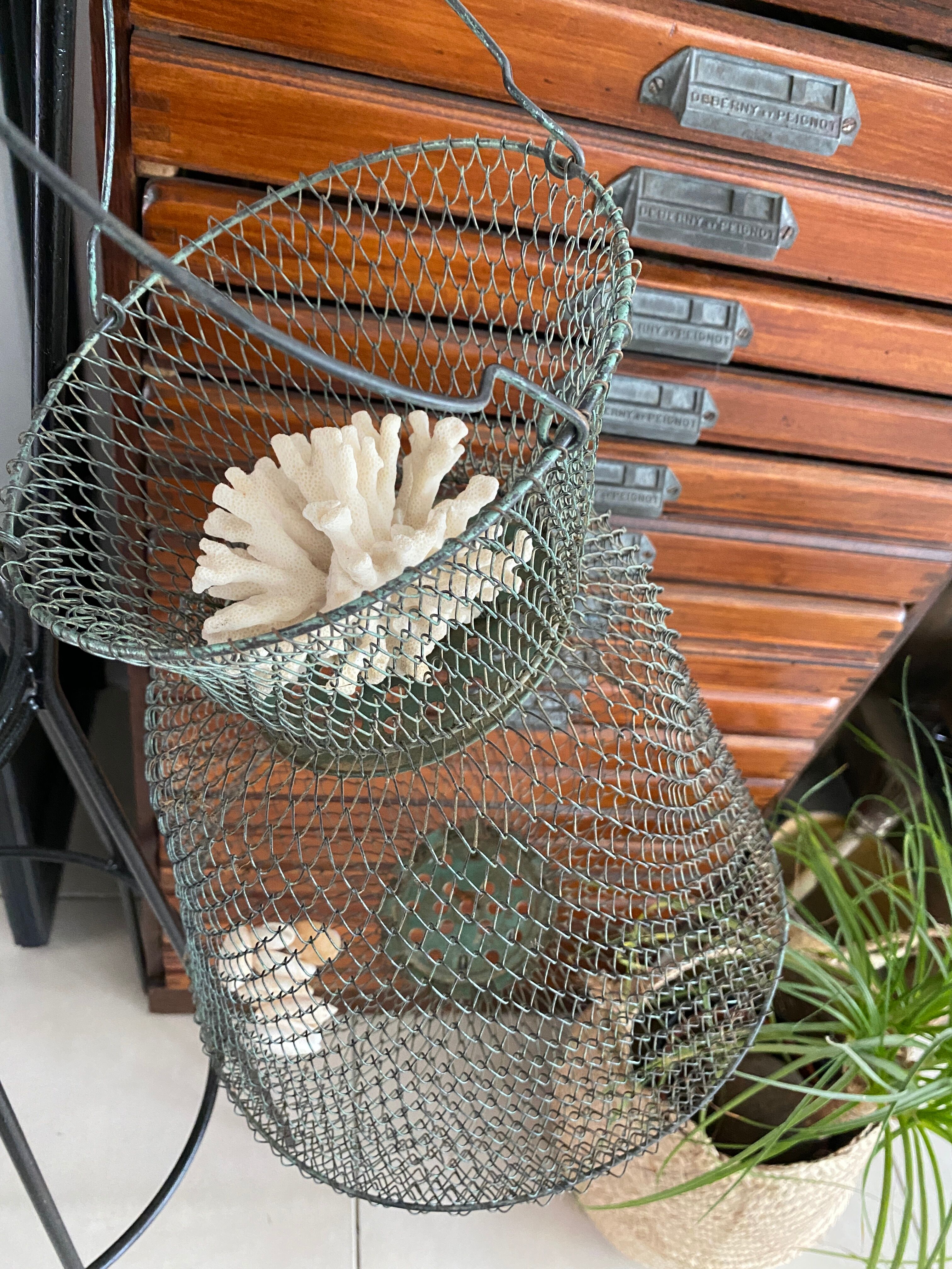 Old vintage metal basket