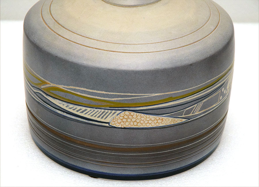 Terracotta vase with futurist decoration, 1960s