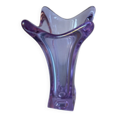 Vase or amethyst glass soliflore in free form from the 60s-70s.