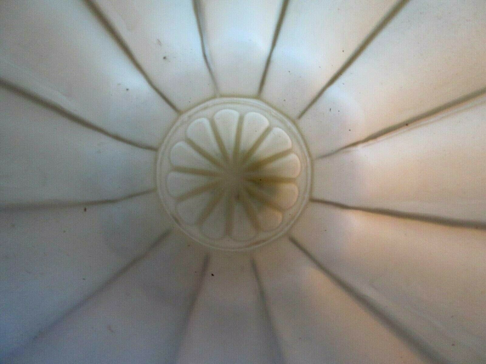 Large Art Deco Skyscraper lamp glass, 12 wide wide opalin glass