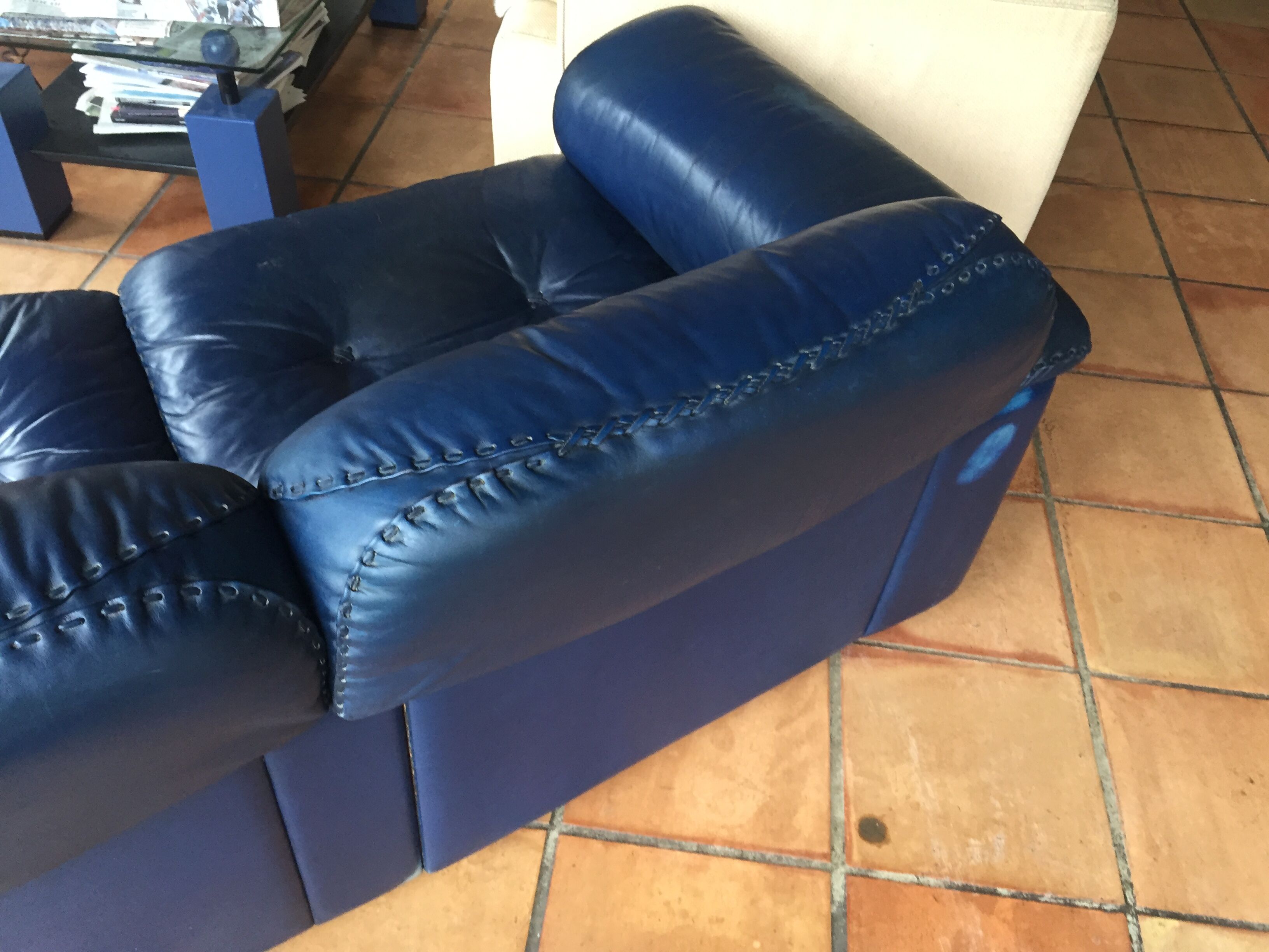 Canape de sede ds 101 blue leather