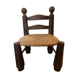 Wooden and straw mountain bass chair