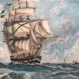 Pastel et crayon sur papier par Stewart 1975
