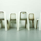 Set of 6 OZOO 700 Fiberglass Dining Chairs by Marc Berthier for Roche Bobois, 1970s