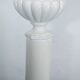 Tommaso Barbi Oversized White Ceramic Vase and Column, Italy 1970