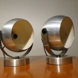 Pair of wall lamps eyes ball 1970.