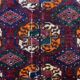 Antique turkmen tekke rug, 144x97 cm turkoman bokhara red black beige