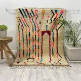 Handcrafted moroccan berber carpet 138 x 100 cm