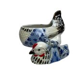 20th century earthenware Easter hen candy box