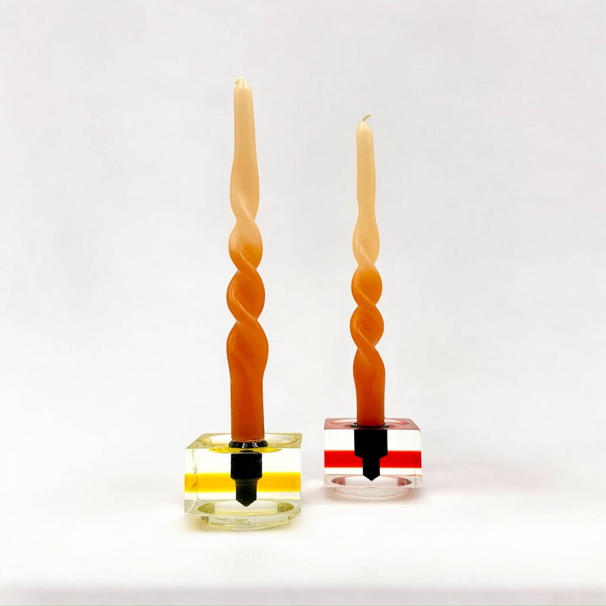 Pair of Candlestick Holders by Luigi Massoni for Fratelli Guzzini, 1970s