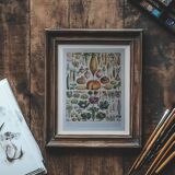 Original lithograph on vegetables