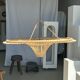 Suspension rattan saucer iron frame D:120 H:60