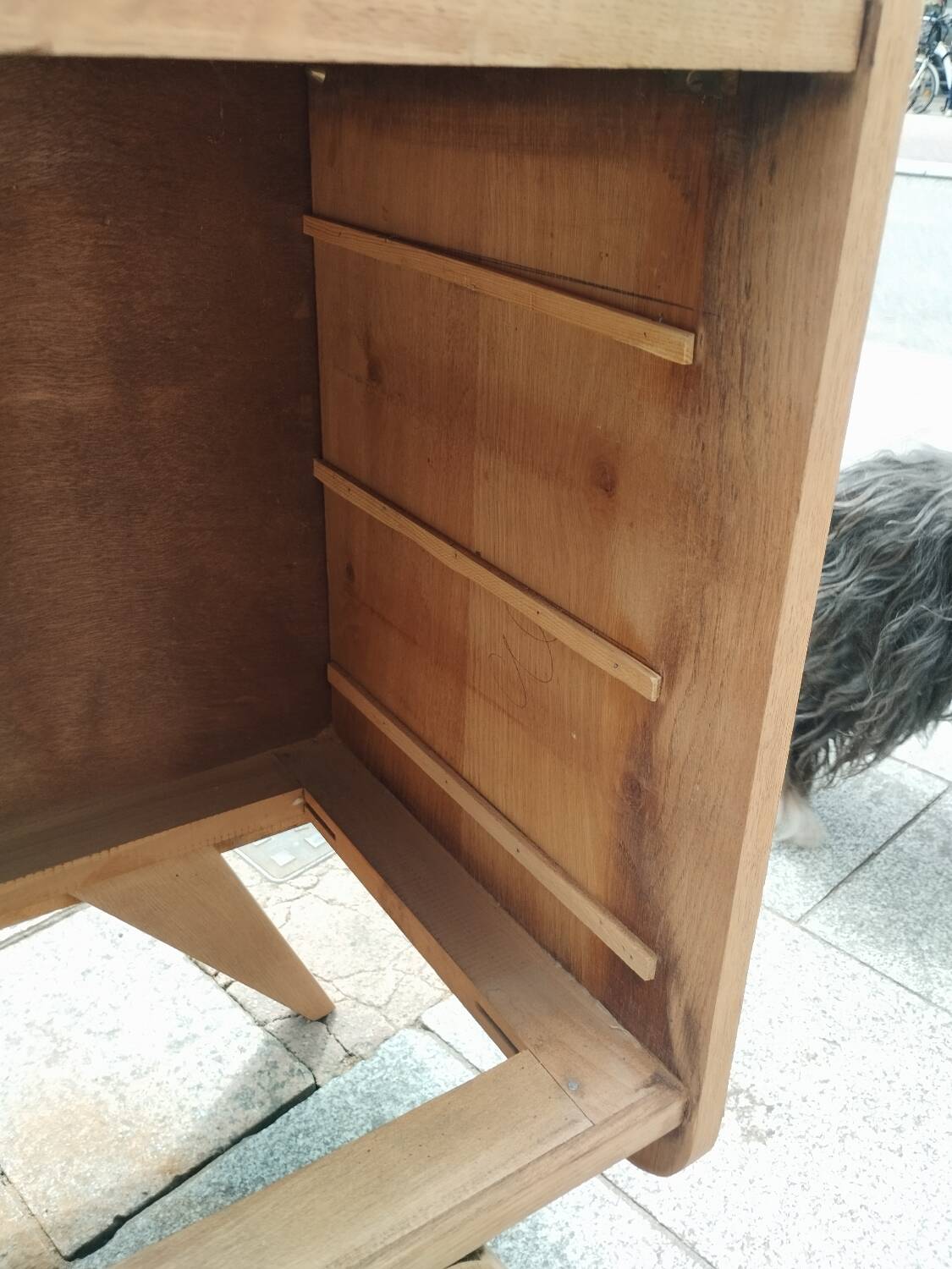 Secrétaire commode ancien vintage pieds compas