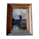 Oil on canvas framed by carl theodor meyer-basel 1860/1932