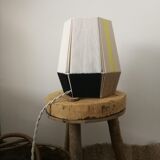 Table lamp woven in cotton thread and jute