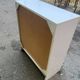White, glossy lacquered wooden chest of drawers from the 1980s