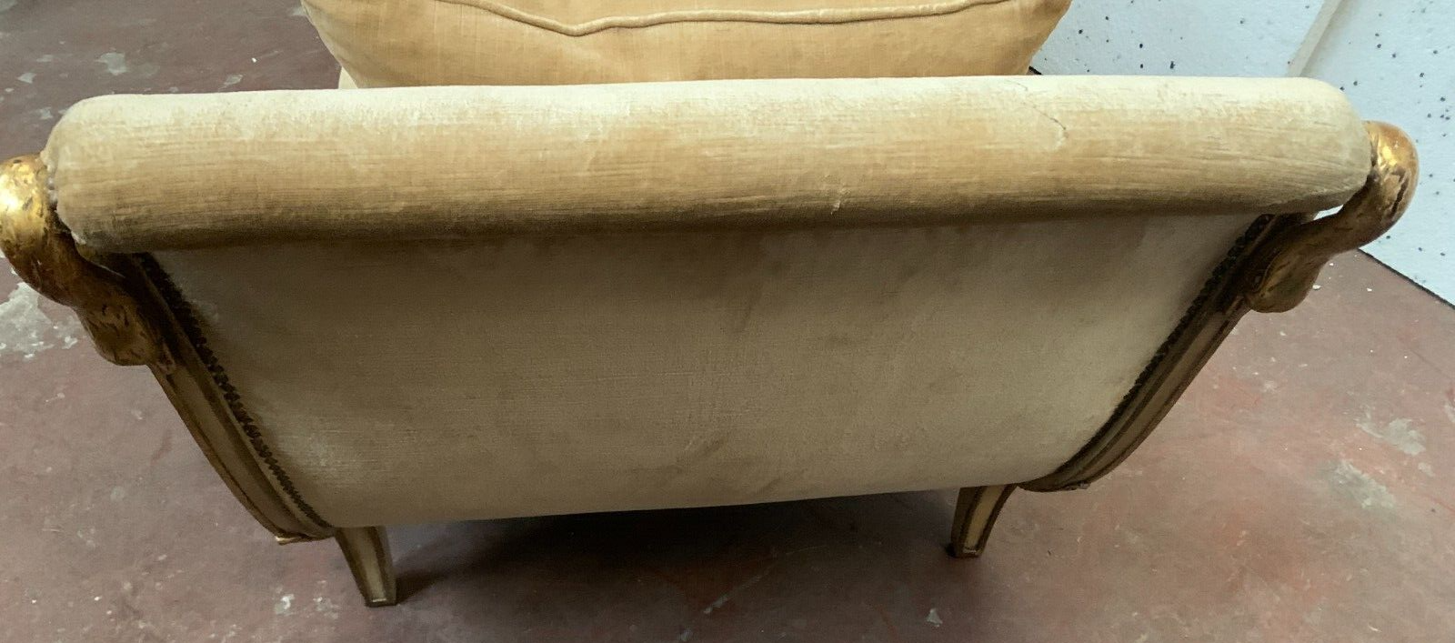 Empire style daybed in patinated and gilded wood XX century