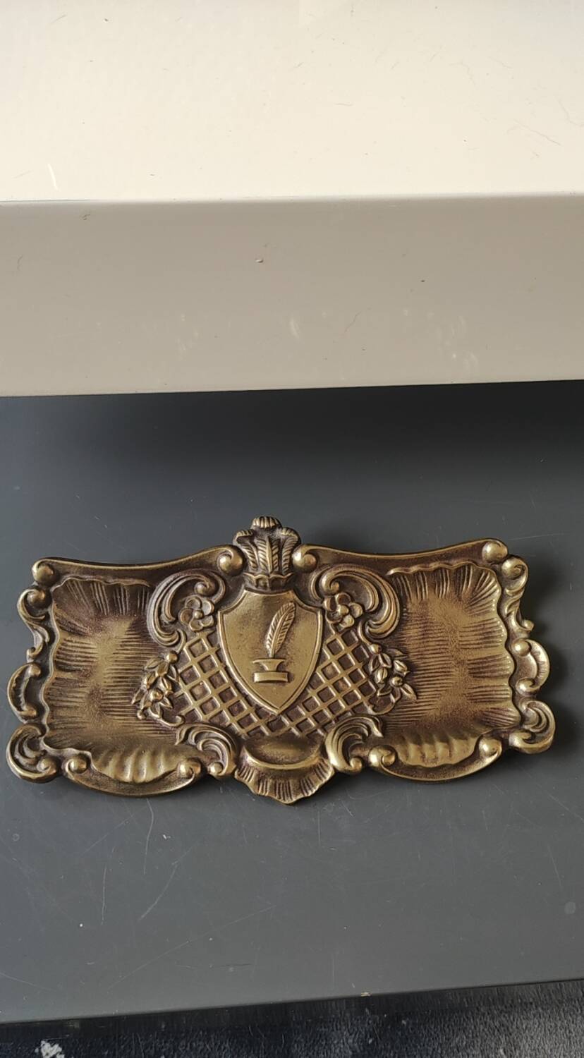 Purse style Rocaille/Napoleon III in aged gold patina brass