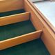 Scandinavian highboard in blonde teak with integrated bar - 60s