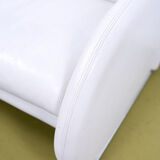 Postmodern white leather armchair by Jan Armgardt for Leolux