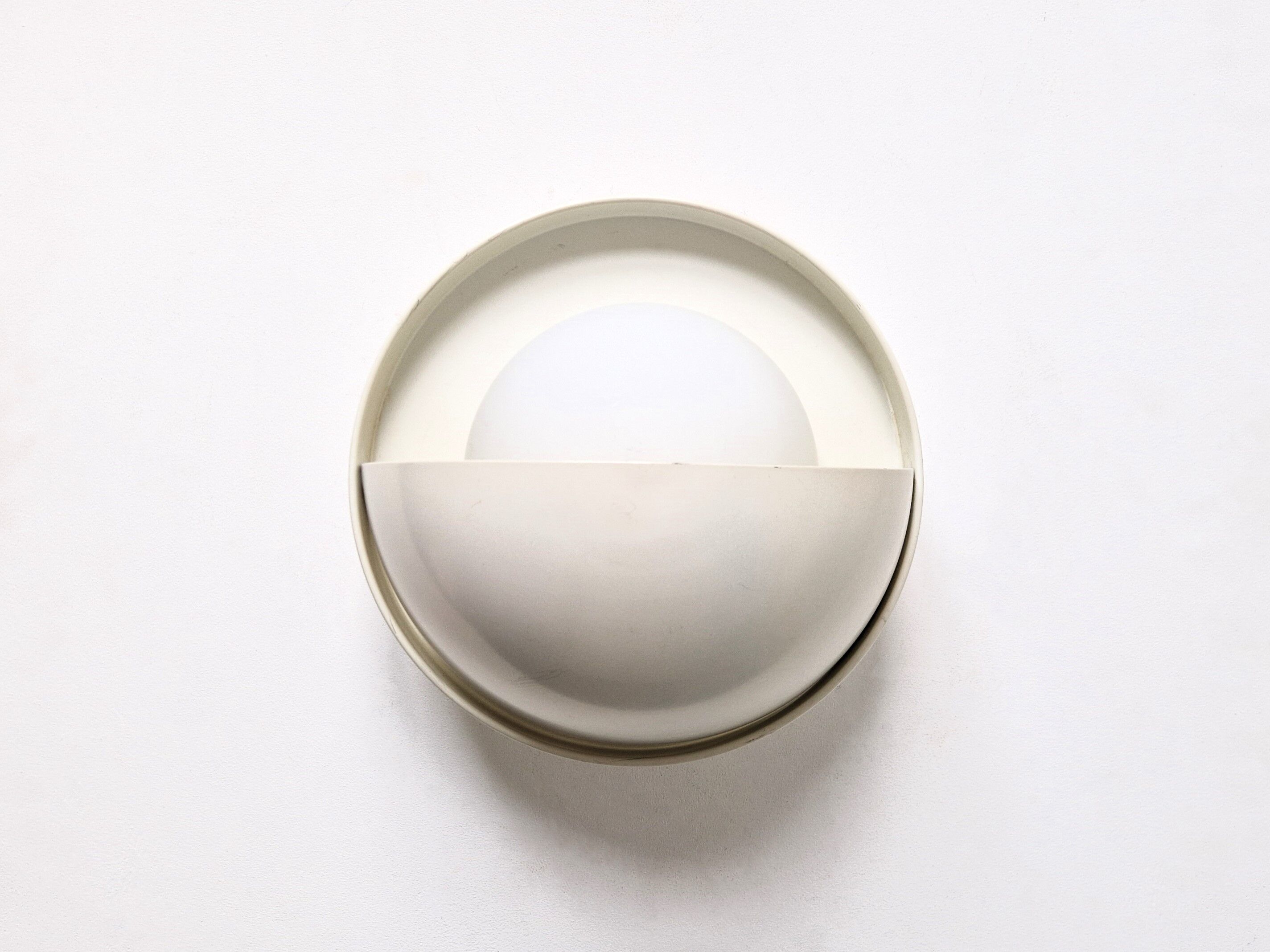 White metal Eclipse wall or ceiling lamp by Dijkstra Lighting, The Netherlands 1970's