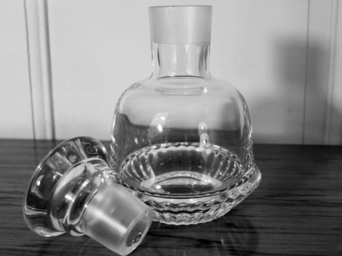 Art Deco crystal whisky decanter, 1950