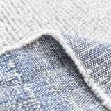 100% Wool Blue & White Moroccan Rug 136x211Cm