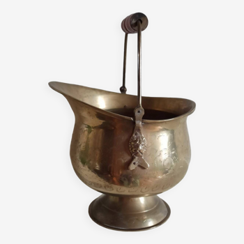 Chiseled brass bucket