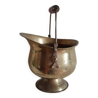 Chiseled brass bucket