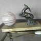 Art Deco marble figurine table lamp