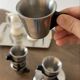Ikea trivsel vintage 90s espresso coffee service – stainless steel – set of