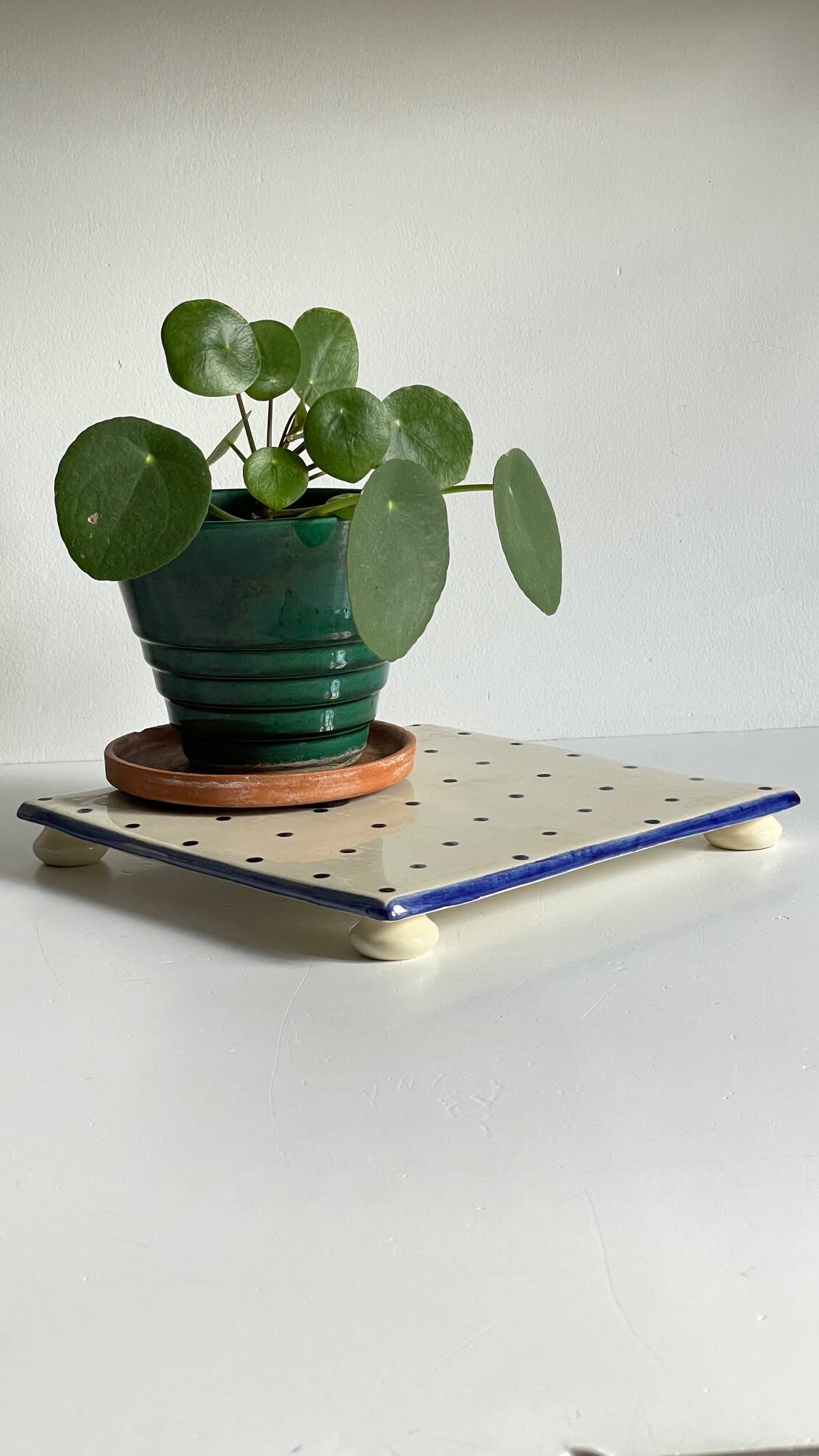 St Clément Vintage Polka Dot Ceramic Trivet