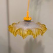 Art Deco orange glass pendant light