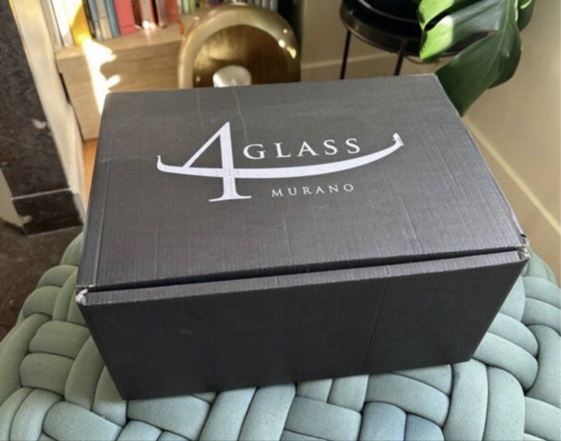 Set of Murano glass glasses