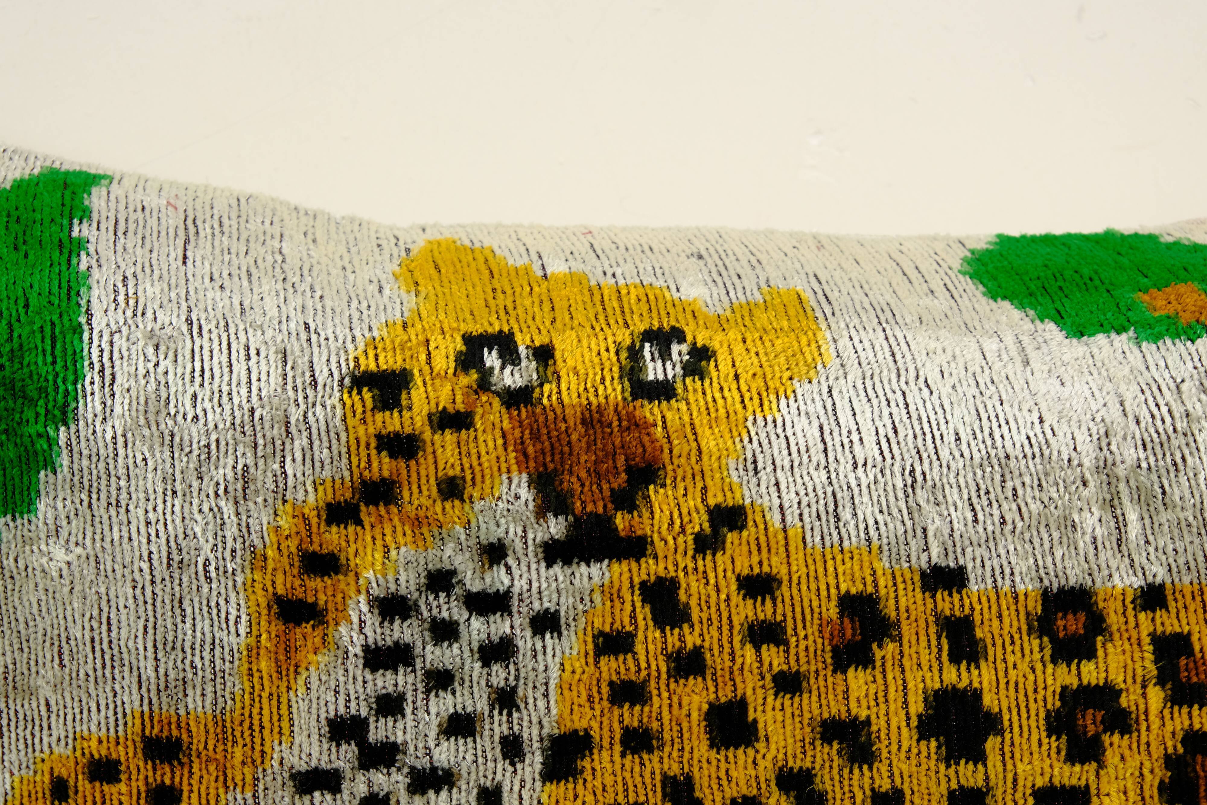 Set of two ikat velvet pillow covers